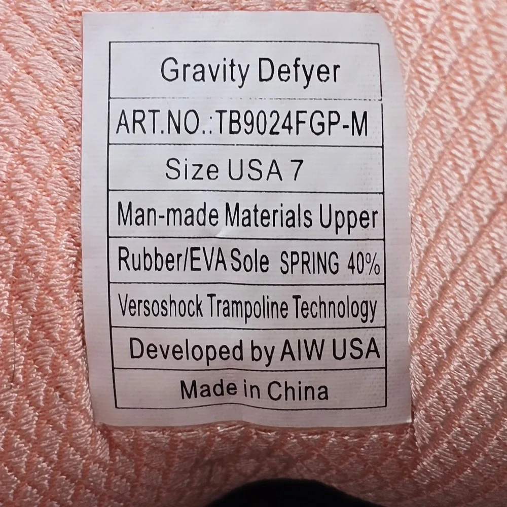 Gravity Defyer G-Defy Womens Size 7 Grey Pink Athletic Walking Shoes TB9024FGP-M - Picture 9 of 9